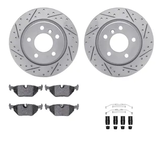 R1 Concepts WBUH1-31239 Brake Rotors - Carbon Coated - D/S W/ Optimum Oe Pads & Hdw